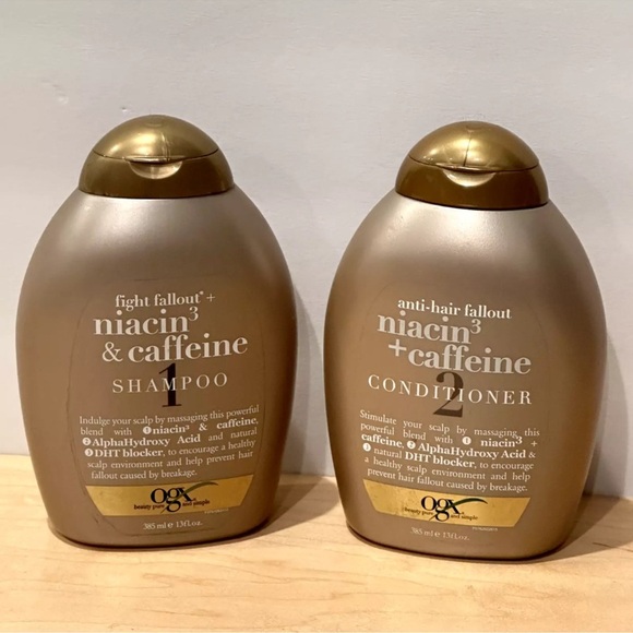 OGX Fight Fallout Niacin & Caffeine Shampoo & Conditioner 13 oz Discontinued NEW - Picture 1 of 5